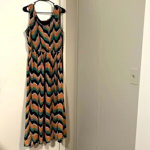 Speed Control sleeveless sheer maxi dress for women with lining. Sz XL